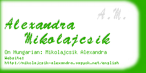 alexandra mikolajcsik business card